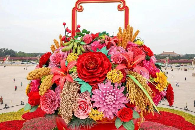 emc易倍：“五谷”首现国庆大花篮意义非凡！(图4)