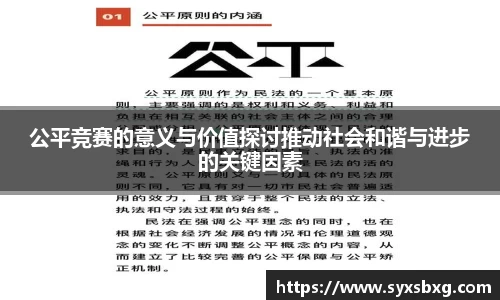 公平竞赛的意义与价值探讨推动社会和谐与进步的关键因素